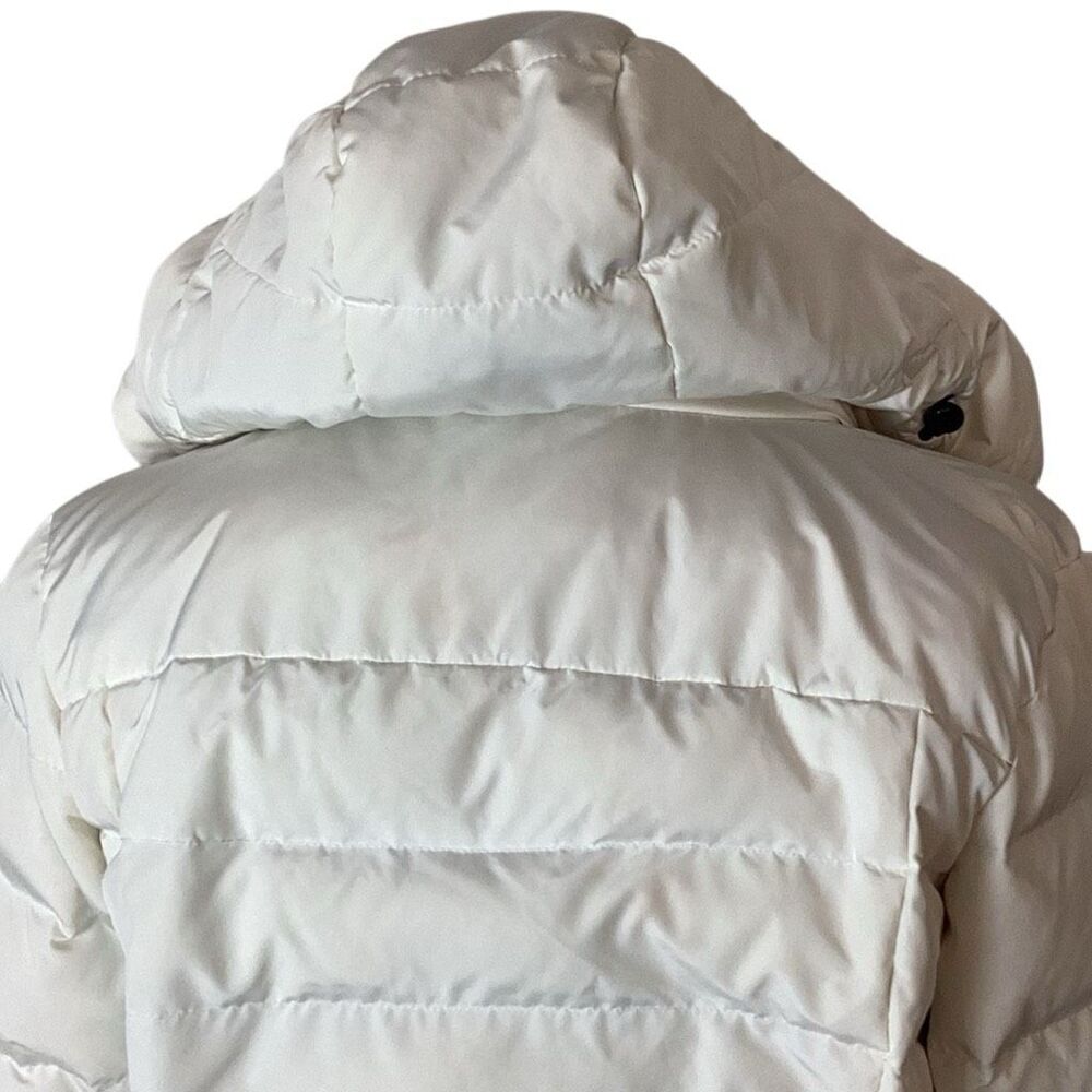 Michael Kors White Hooded Down Puffer Jacket Parka Women’s M Beautiful! - Picture 4 of 16